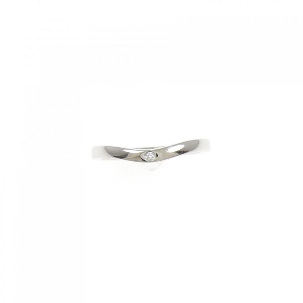 CARTIER 3 Diamond Platinum Ballerine Wedding Band #47 (US Size: 4) - Picture 3 of 6